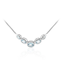 Collana in argento con Topazio Blu Cielo