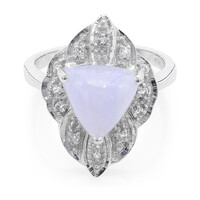 Anello in argento con Agata Lace Blu