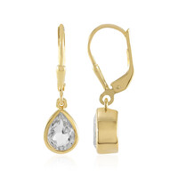 Orecchini in argento con Topazio Bianco