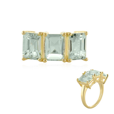 Anello in argento con Ametista Verde