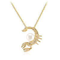 Collana in argento con Perla d'Acqua Dolce Bianca
