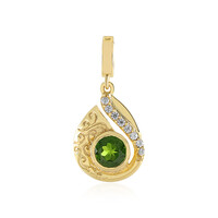 Ciondolo in argento con Diopside Russo