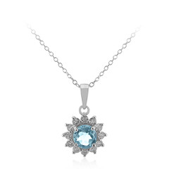 Collana in argento con Topazio Blu Cielo