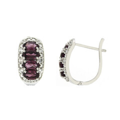 Orecchini in argento con Rodolite