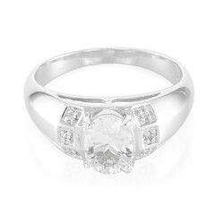 Anello da uomo in argento con Petalite