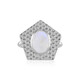 Anello in argento con Pietra di Luna Arcobaleno (MONOSONO COLLECTION)