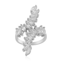 Anello in argento con Topazio Bianco