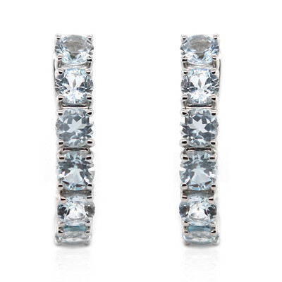 Orecchini in argento con Topazio Blu Cielo