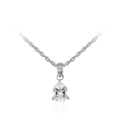 Collana in argento con Topazio Bianco