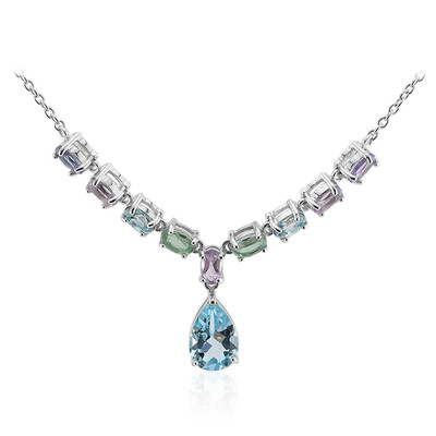 Collana in argento con Topazio Blu Cielo