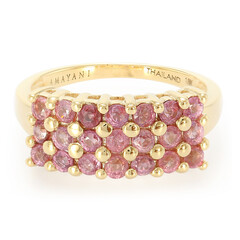 Anello in oro con Zaffiro Padparadscha (non riscaldato) (AMAYANI)