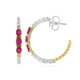 Orecchini in argento con Rubino della Birmania (Gems en Vogue)