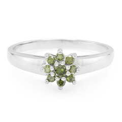 Anello placcato in platino con Diamante Fancy