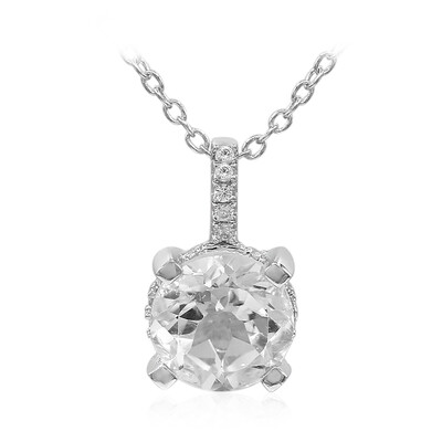 Collana in argento con Topazio Bianco