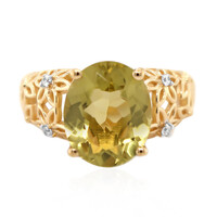 Anello in argento con Citrino Limone
