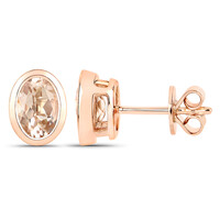 Orecchini in oro con Morganite