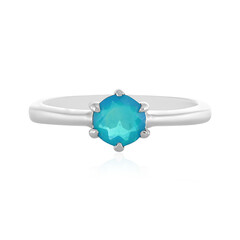 Anello in argento con Opale Blu dell'Etiopia