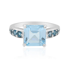 Anello in argento con Topazio Blu Cielo