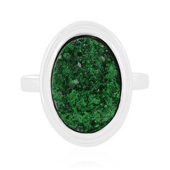 Anello in argento con Uvarovite