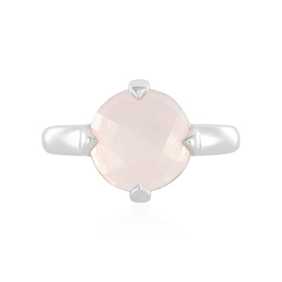 Anello in argento con Quarzo Rosa