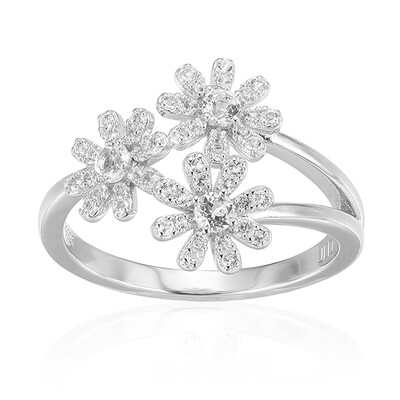 Anello in argento con Topazio Bianco