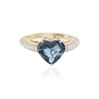 Anello in oro con Spinello Grigio Luc Yen (AMAYANI)