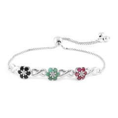 Bracciale in argento con Rubino