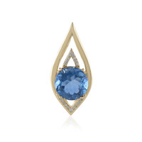 Ciondolo in oro con Fluorite Cangiante (de Melo)