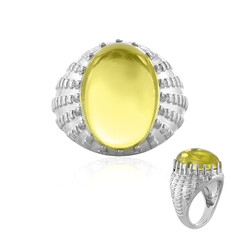 Anello da uomo in argento con Quarzo Limone