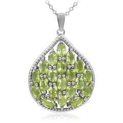 Collana in argento con Peridoto della Birmania