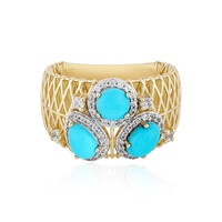 Anello in oro con Turchese Sleeping Beauty (Ornaments by de Melo)