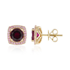 Orecchini in oro con Rodolite-Lampone-AAA (SUHANA)