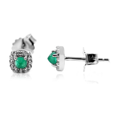 Orecchini in argento con Smeraldo Colombiano