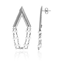 Orecchini in argento con Perla di Acqua Dolce (Joias do Paraíso)