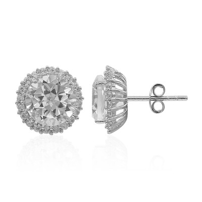Orecchini in argento con Topazio Bianco
