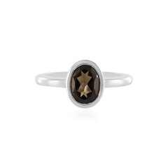 Anello in argento con Quarzo Fumè