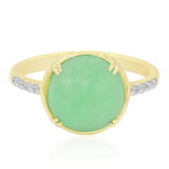 Anello in oro con Giadeite Verde