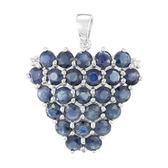 Ciondolo in argento con Zaffiro Blu