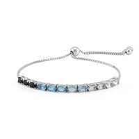 Bracciale in argento con Topazio Blu Londra