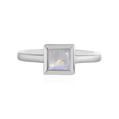 Anello in argento con Pietra di Luna Arcobaleno