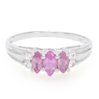 Anello in argento con Zaffiro Ceylon Rosa