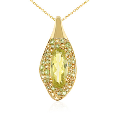 Collana in argento con Quarzo Limone