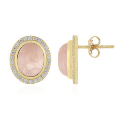 Orecchini in argento con Quarzo Rosa di Saver