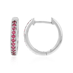 Orecchini in argento con Spinello Rosa