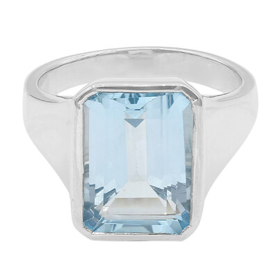 Anello in argento con Topazio Blu Cielo