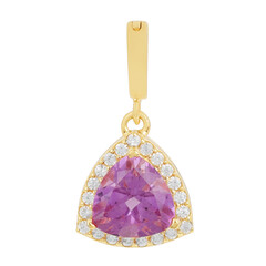 Ciondolo in argento con Fluorite Viola