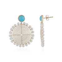 Orecchini in oro con Turchese Sleeping Beauty (Ornaments by de Melo)