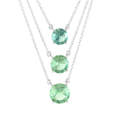 Collana in argento con Fluorite Verde