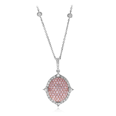 Collana in oro con Diamante Rosa I1 (CIRARI)