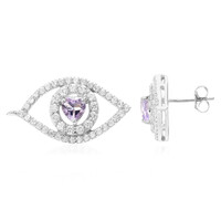 Orecchini in argento con Ametista Rose de France
